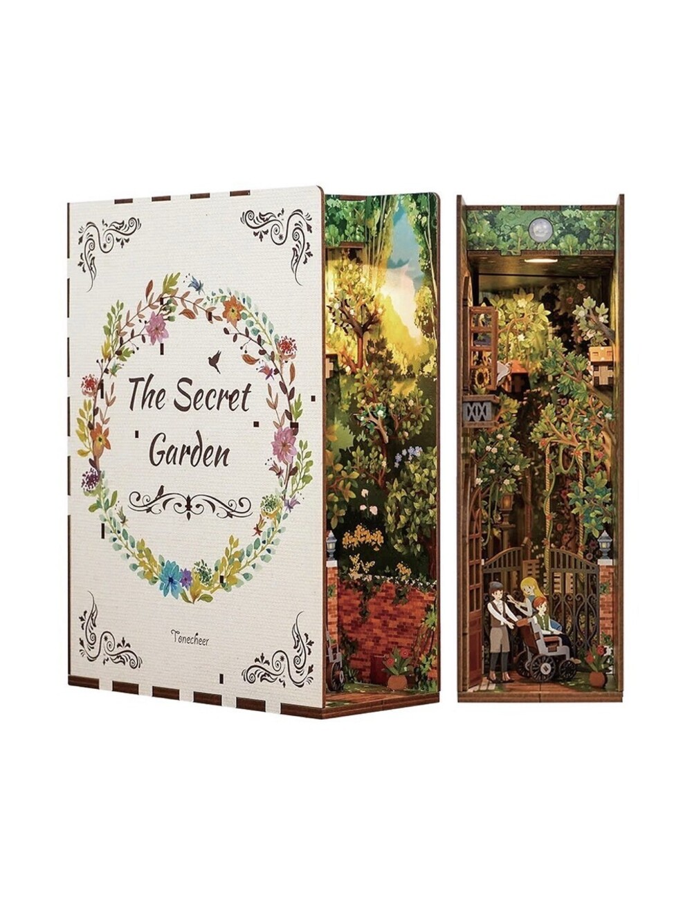 Tonecheer 3D Puzzle DIY Book Nook Kit "Secret Garden" NIB